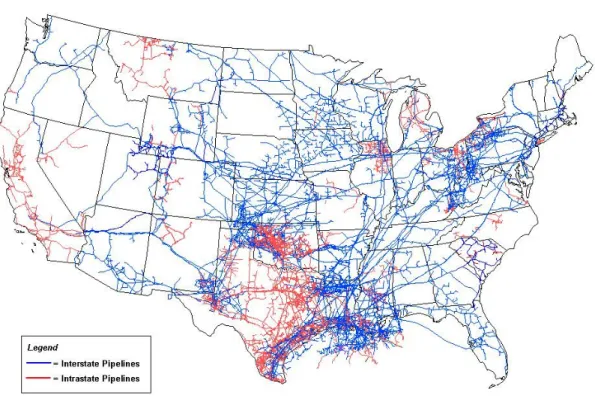 Figure 2:  Major U.S. Gas Transmission Pipelines 