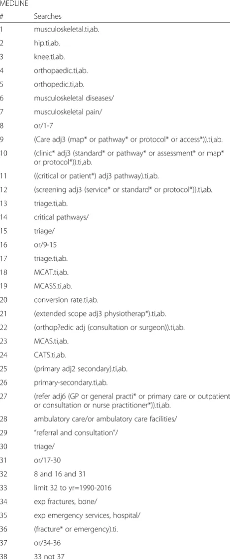 Table 1 Search terms: Ovid MEDLINE