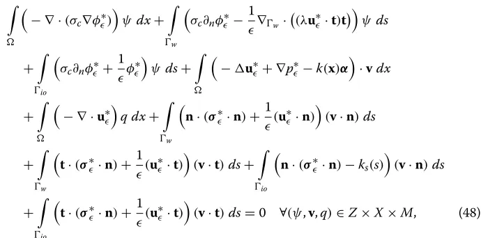 Figure 1. In this case, one has to show that the resulting boundary conditions asso-ciated with the penalized and non-penalized formulations of the adjoint problems areconsistent.