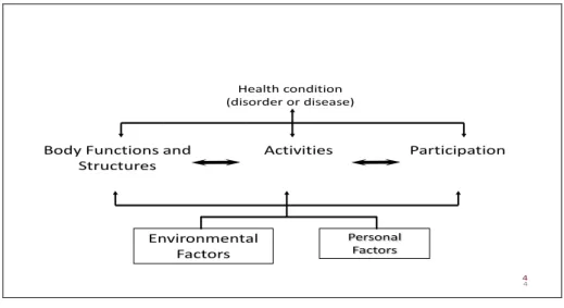 Figure 1: Interactions between the components of ICF (WHO 2001:18) 