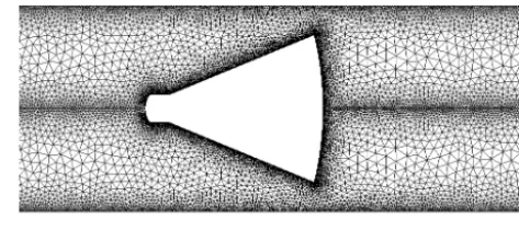 Figure 6. Unstructured mesh for the S-G cone.