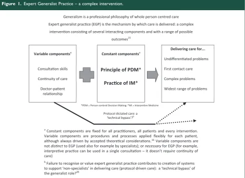 Figure 1. Expert Generalist Practice – a complex intervention.