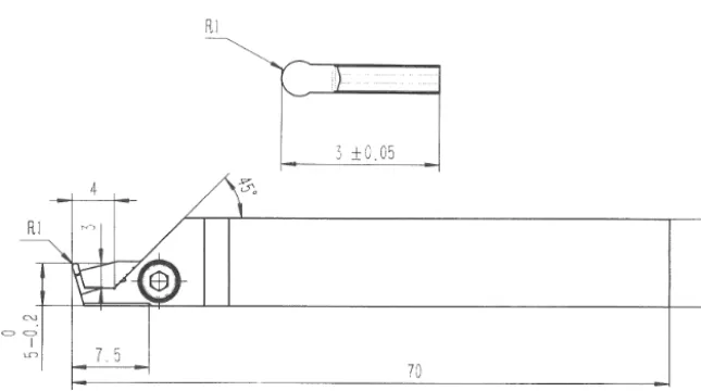 Figure A1. Sample No. A0002 cutting tool scheme.