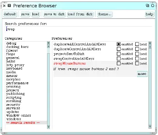 Figure 1.5: The Preference Browser.