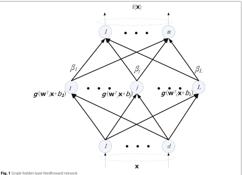 Fig. 1 Single-hidden layer feedforward network