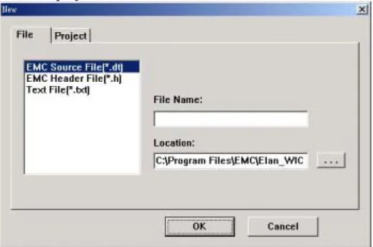 Figure 33: Create a new file 