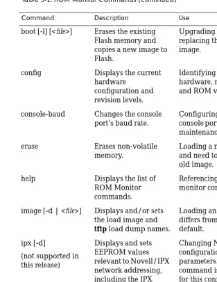 Table 3-1. ROM Monitor Commands (continued)