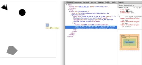 Figure 1.10 Modifying the height and width attributes of a <rect> element will change the appearance of that  element