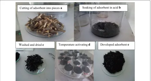 Fig. 1 Different stages of the activated carbon production