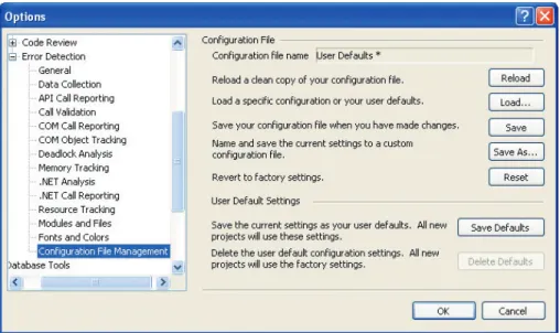 Figure 1-1. Configuration File Management settings