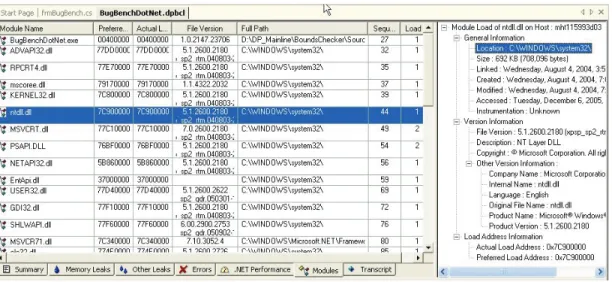 Figure 2-1. Modules tab and Details pane