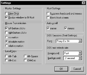 Figure 3-1: The Settings dialog