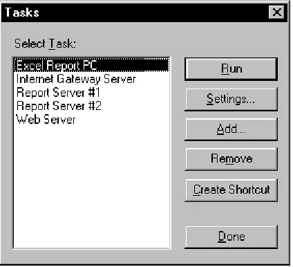 Figure 4-1: The Task dialog