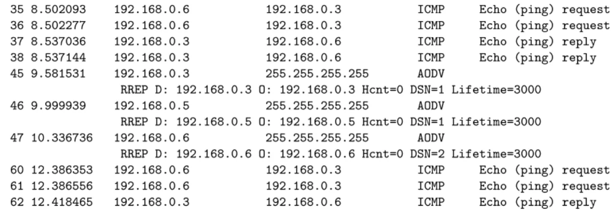 Figure 5: packet capture on U M L5 (from ethereal)