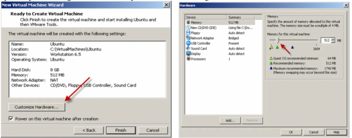 Figure 11: Bridge Configuration for Guest OS         Figure 12: Guest OS Ready to Install  Step 7: The final step will show the selected configuration for the virtual machine