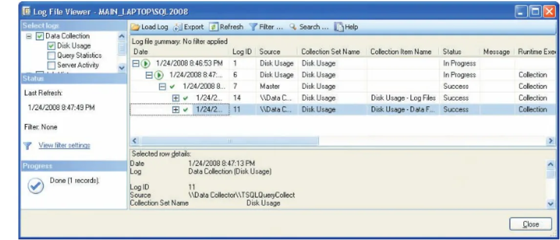 Figure 2  The Data  Collector Disk Usage   Log file