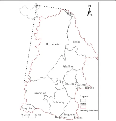 Fig. 1 Location of the Nenjiang River Basin
