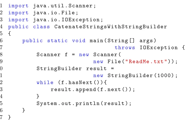 Figure 3.4: Using StringBuilder’s append method.