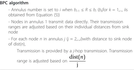 Table 3 defines the MEA which is a modified BPC algo-