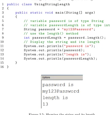 Figure 2.5: Showing the string and its length