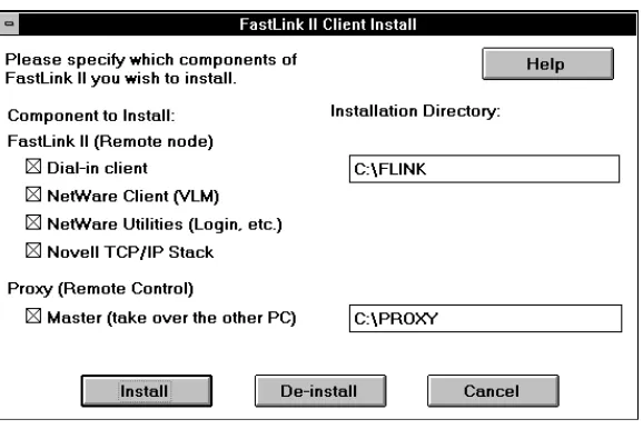 Figure 1: Windows Client Install Dialog