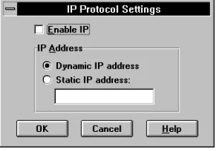 Figure 4: IP Protocol Settings Dialog