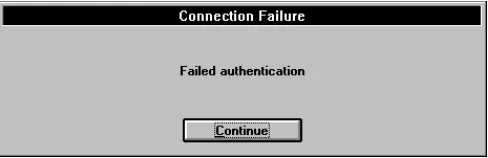 Figure 5: Connection Failure Message Box