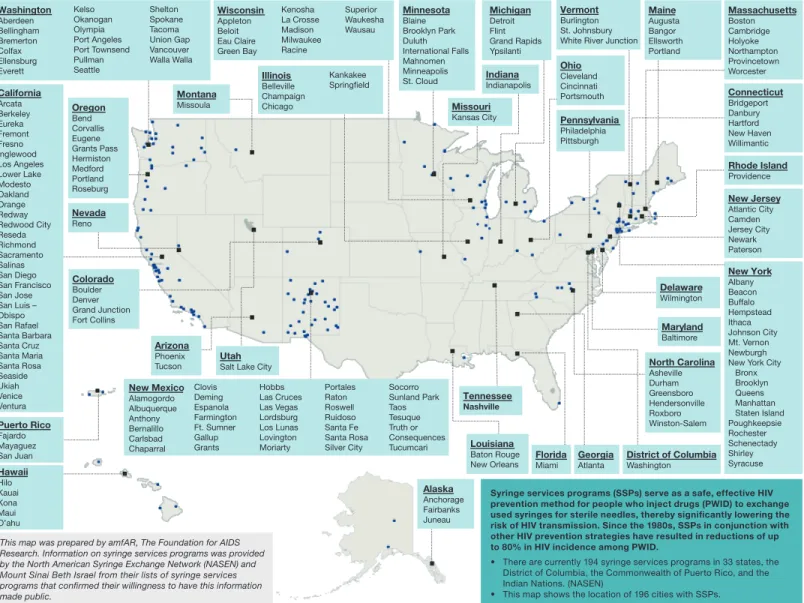 Figure 2 .  Syringe Services Program Coverage in the United States, June 2014