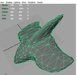 Fig 4.2.1 Space ship model with no of polygons: 856 