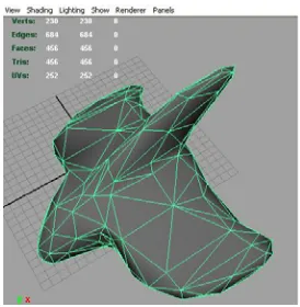 Fig 4.2.2 Space ship model with no of polygons: 456 