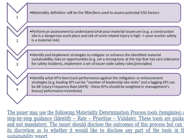 Figure 1: Order of considerations and determination of the material ESG factors