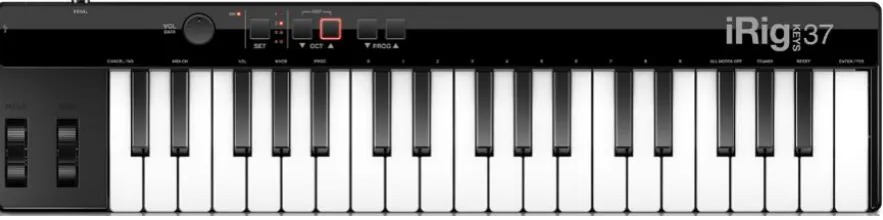 Figure 1. A screenshot of the program Synthesia in which participants had to press the 