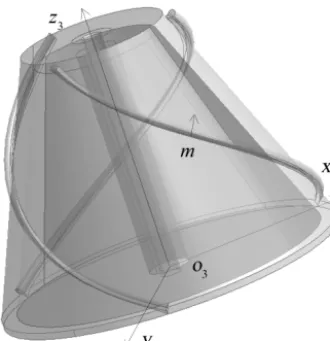 Figure 4. A hollow truncated cone is designed as a driven line gearwheel structure.