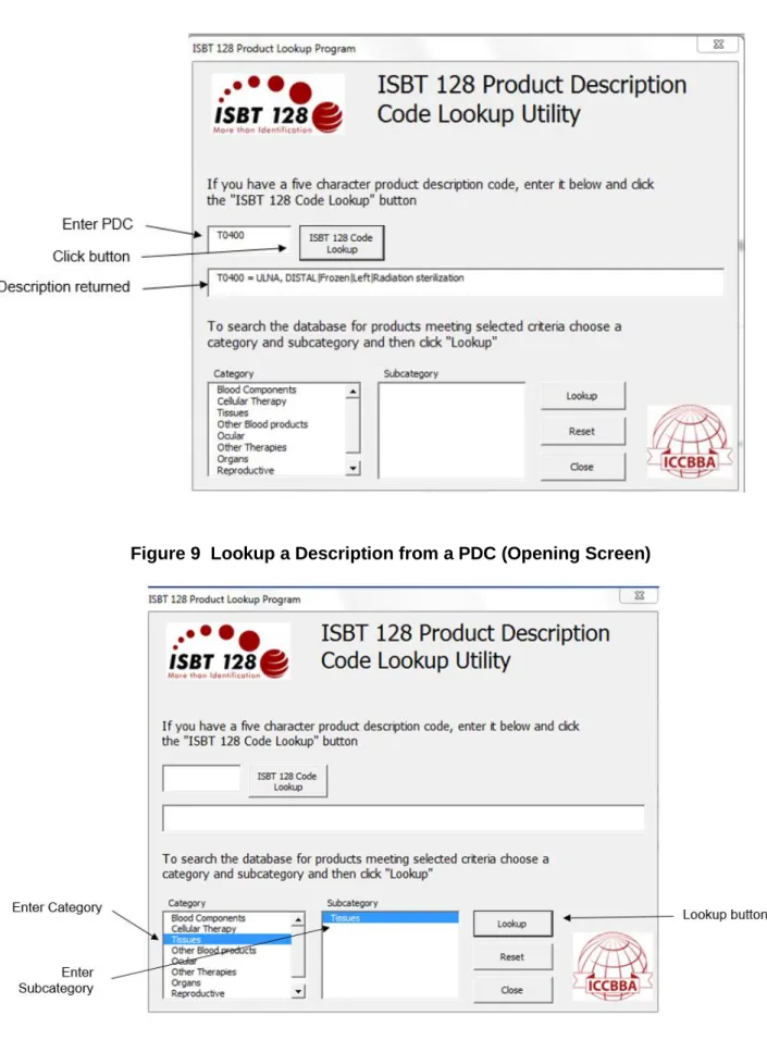 Figure 9  Lookup a Description from a PDC (Opening Screen) 