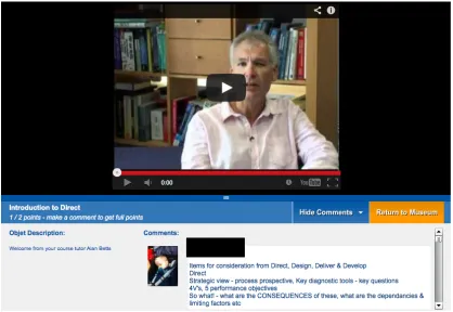Figure 12: Course Introduction Video with User Comment Underneath. 
