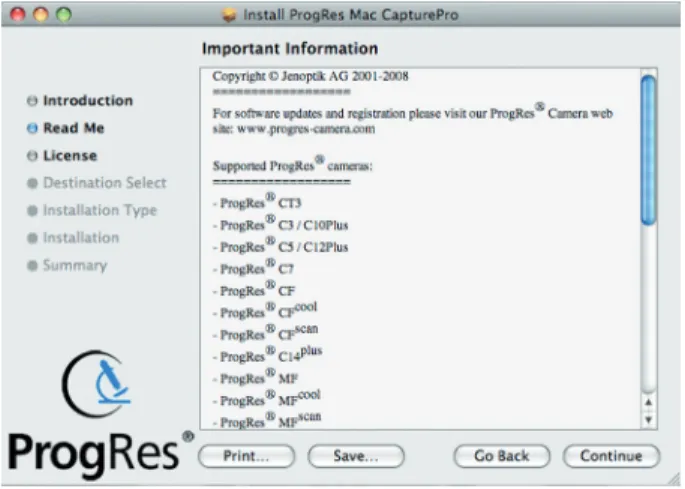 Fig. 3 / 1: Installation - “Readme“-screen