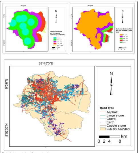 Fig. 6 Adaptive capacity layers (distance and road)