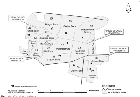 Fig. 1 Map of the selected study area.