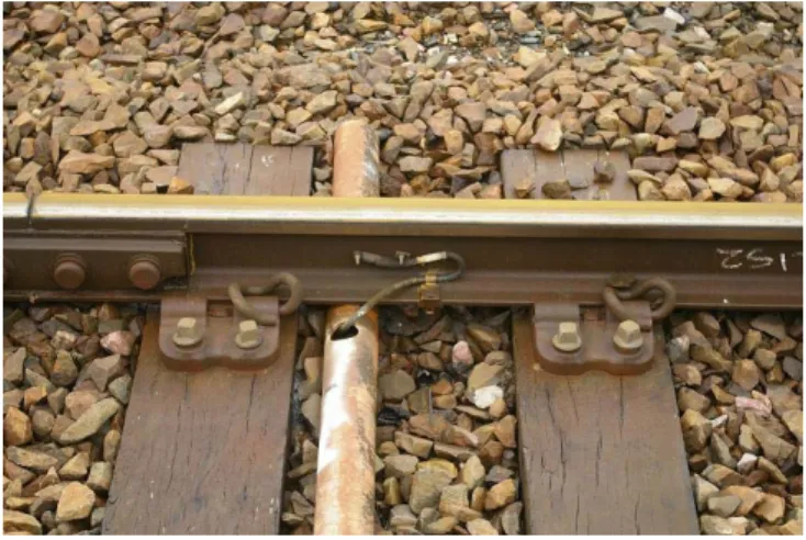 Figure 4 - Cable Secured in Orange Pipe 
