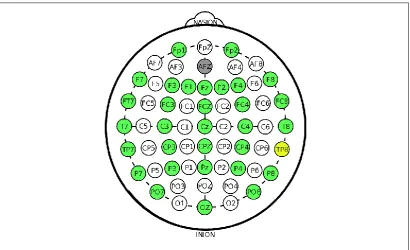 Figure 3. Electrode placement during EEG measurements with AFZ as the ground 