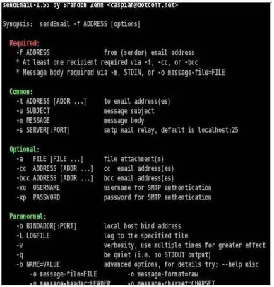 Figure 5. SendEmail Client 