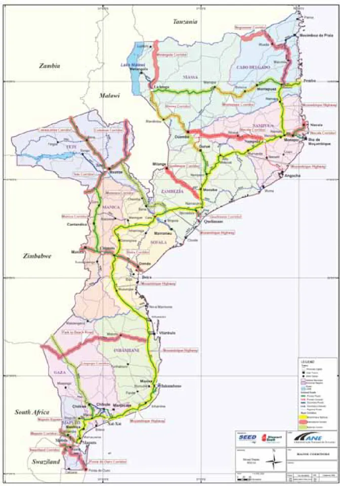 Figure 1: Map of Main Corridors 