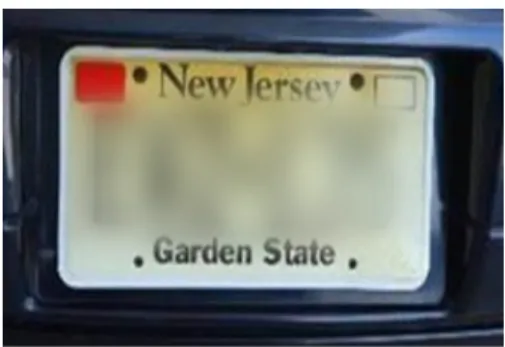 Figure 4:  The GDL identification decal used in New Jersey 