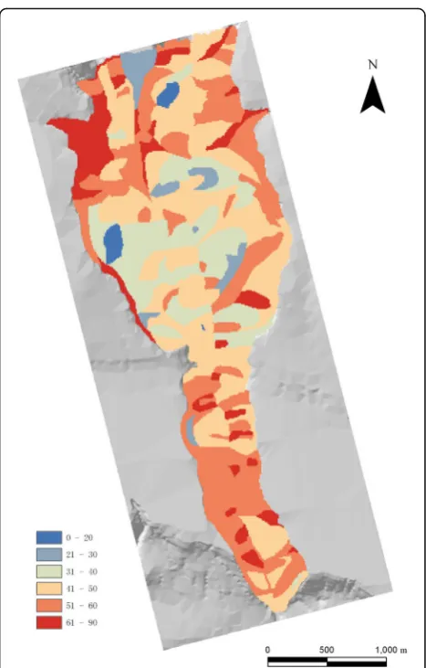 Fig. 5 Thematic map of the slope angle