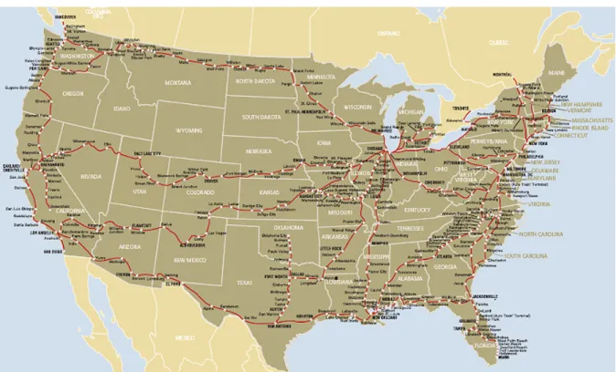 Figure 13. Amtrak’s U.S. Routes