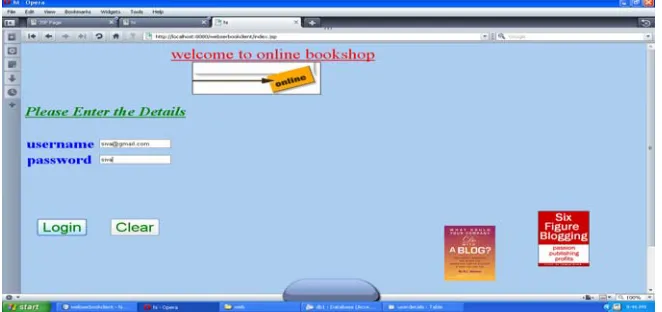 Figure 1. Dynamic E-Business application – Online Book Shop 