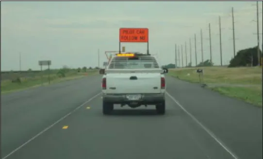 Figure 3.5: Standard Pilot Car with the Pilot Car Sign Installed 