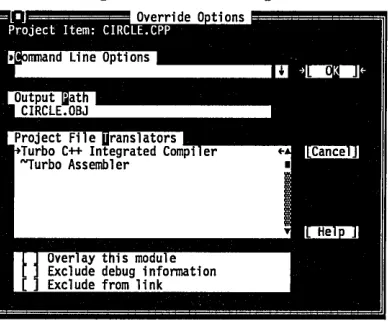 Figure 2.15 Override Options dialog 