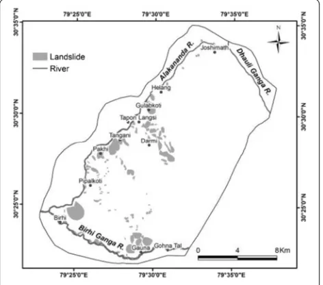 Fig. 10 Tangani Landslide (a) and Pagna Landslide (b)