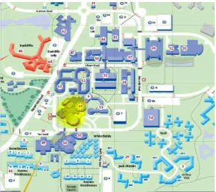 Figure 9: Map of University of Warwick campus (2009).
